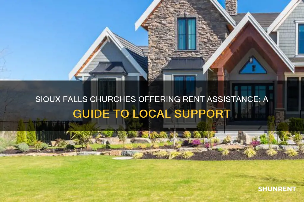 what churches in sioux falls help with rent