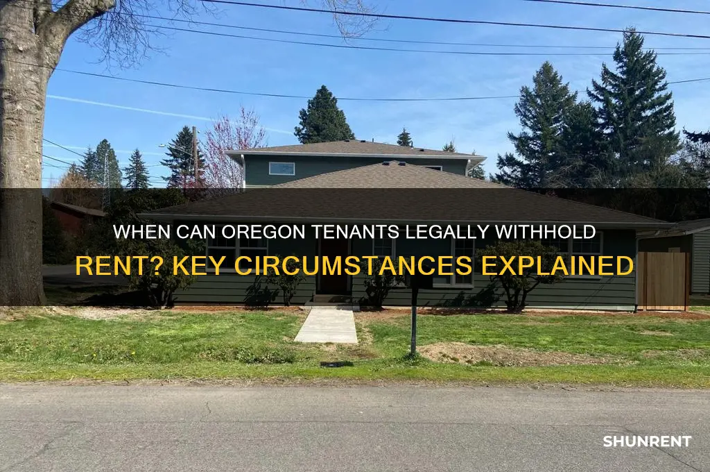 what circumstances justify rent withholding in oregon