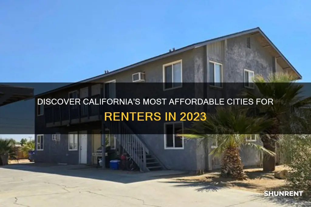 what cities have the cheapest rent in california