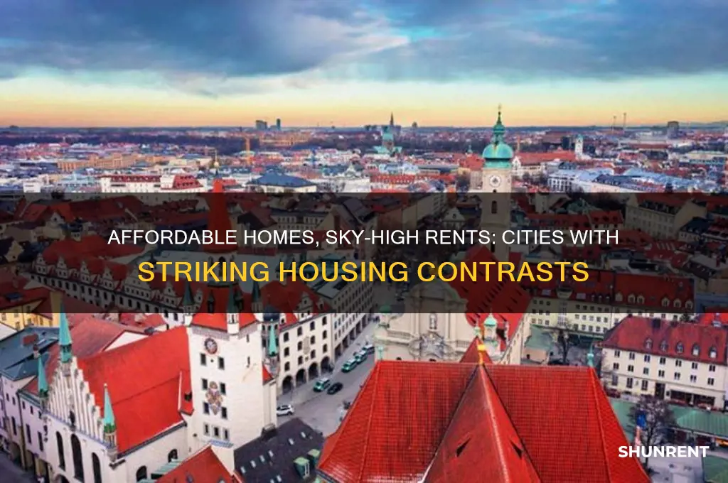 what cities have the highest rent with cheapest houese