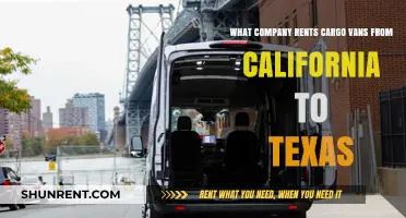 Top California to Texas Cargo Van Rental Companies Compared