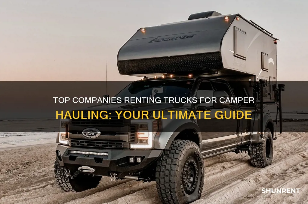 what company rents trucks to haul campers