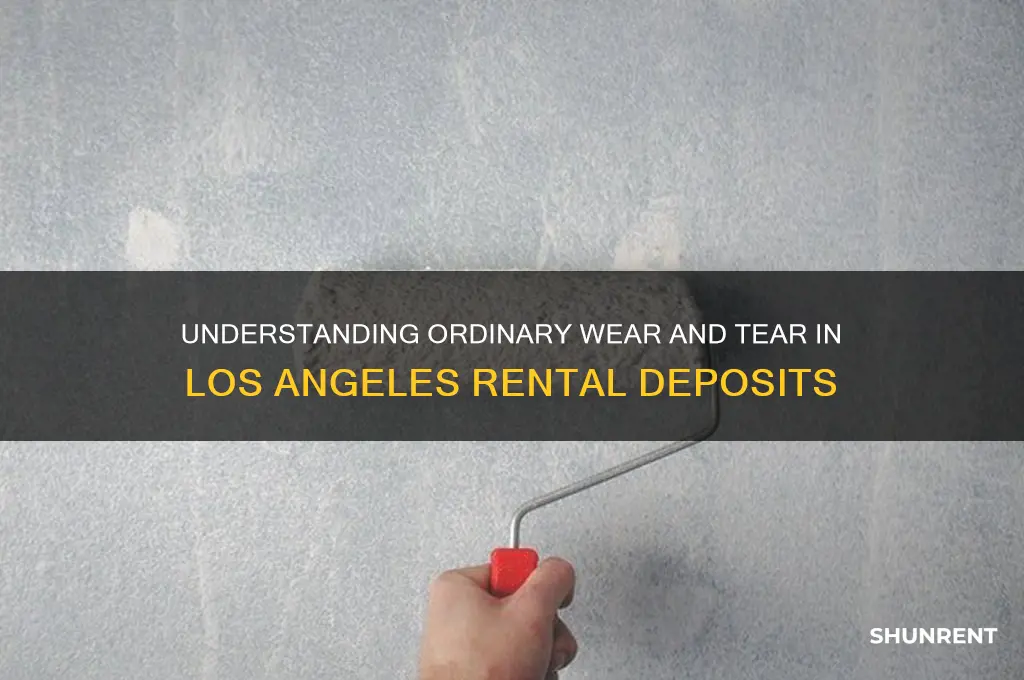 what constitues ordinary wear and tear los angeles renter depoist