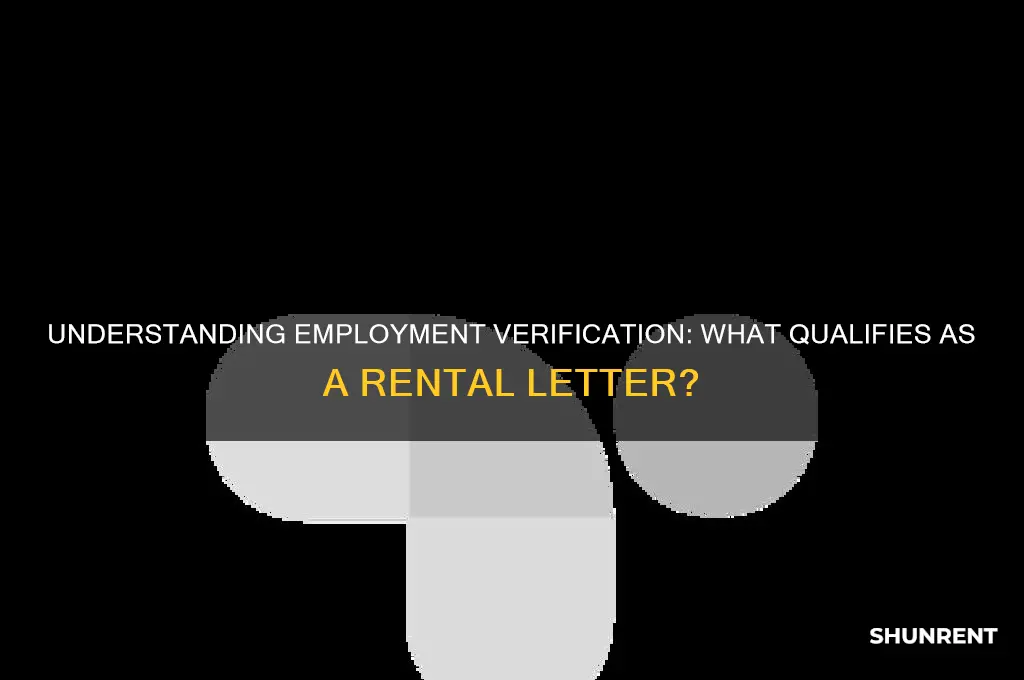 what counts as a letter of employment for renting