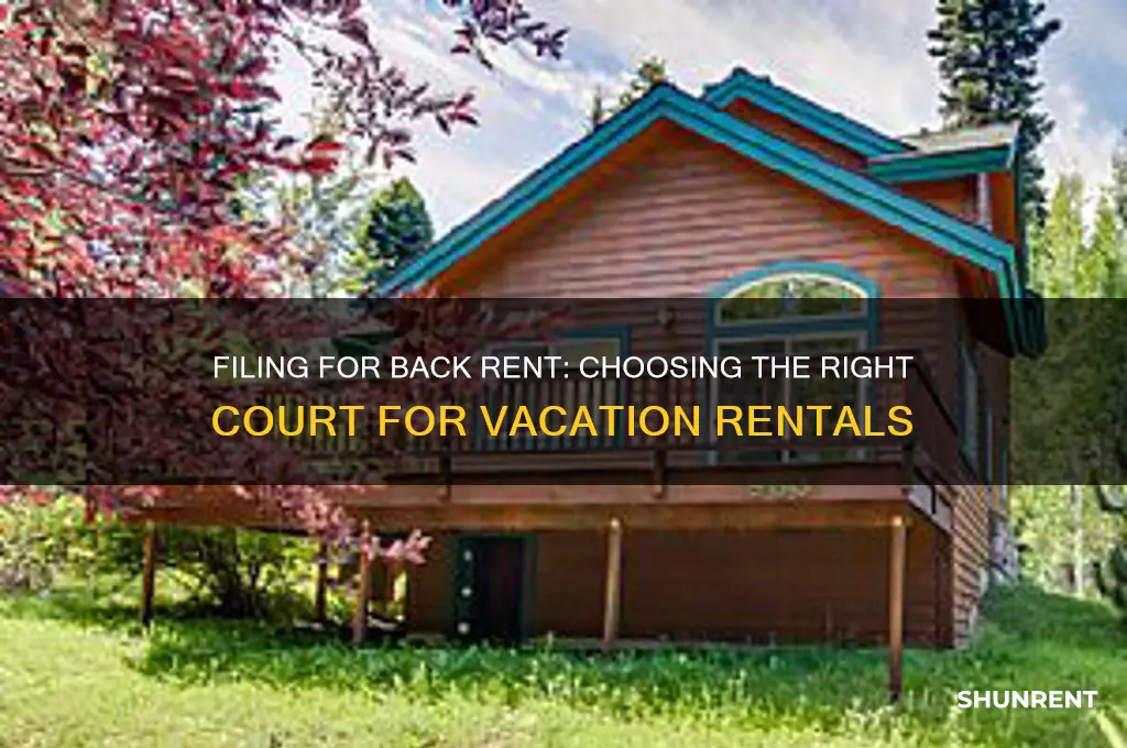 what court to file for back rent vacation rental