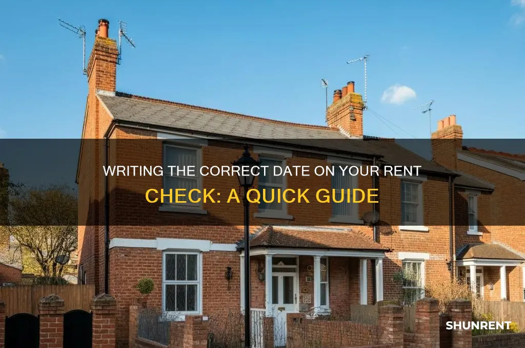 what date to write on a check for rent payment
