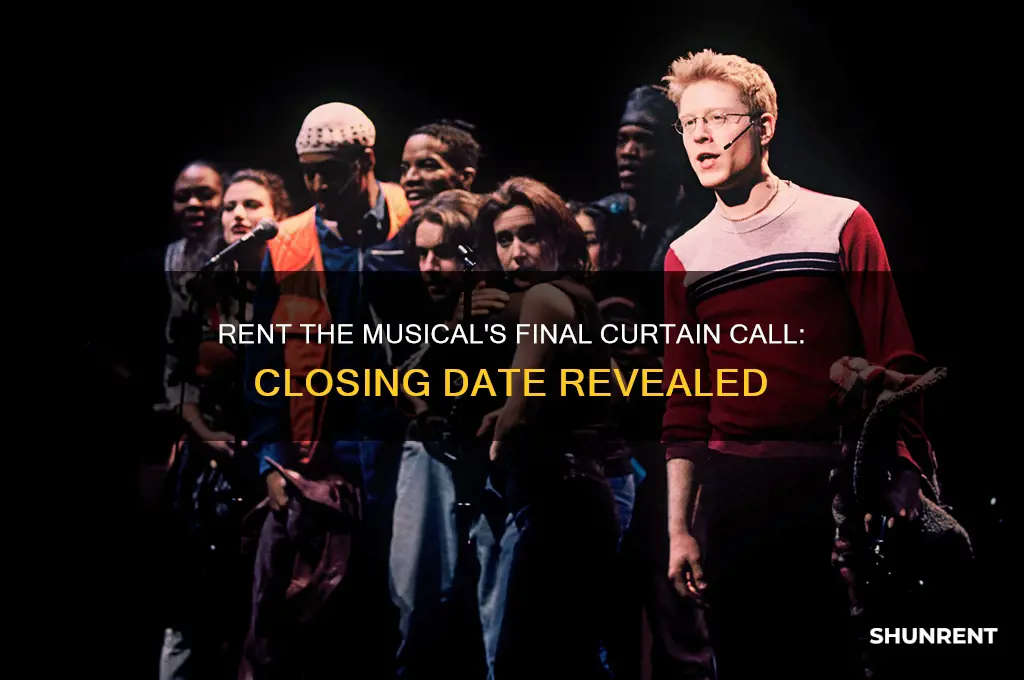 what day does rent the musical end on
