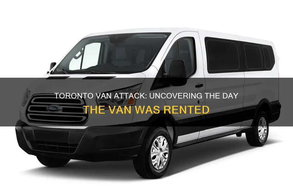 what day was the toronto van attack rented van