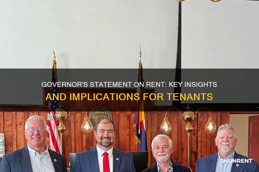 what did the governor say about rent