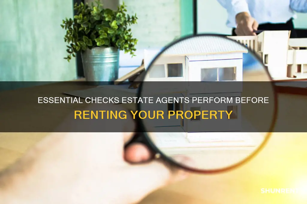 what do estate agents check before renting