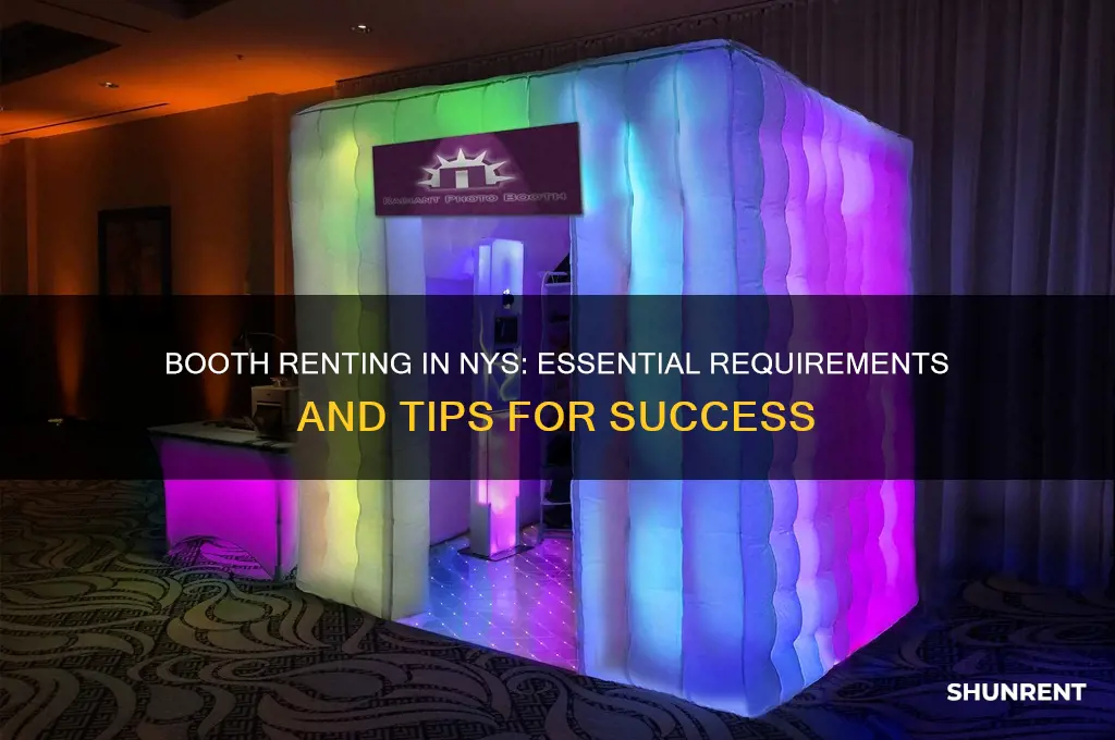 what do i need to booth rent in nys