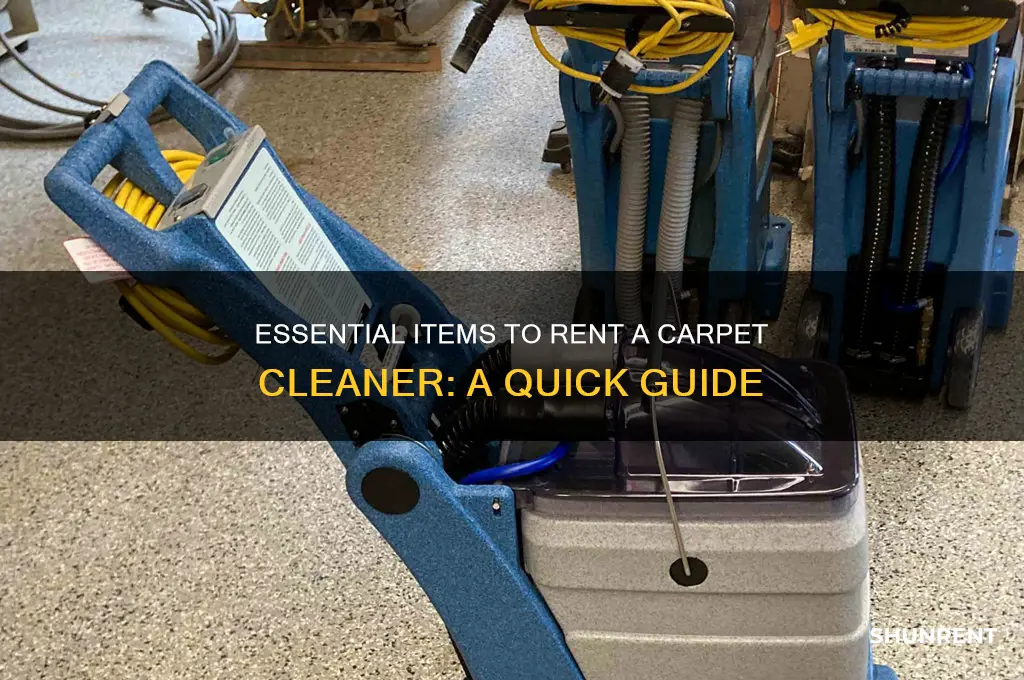what do i need to rent a carpet cleaner
