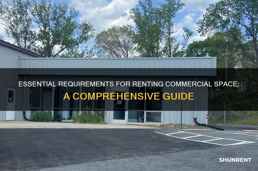what do i need to rent a commercial space