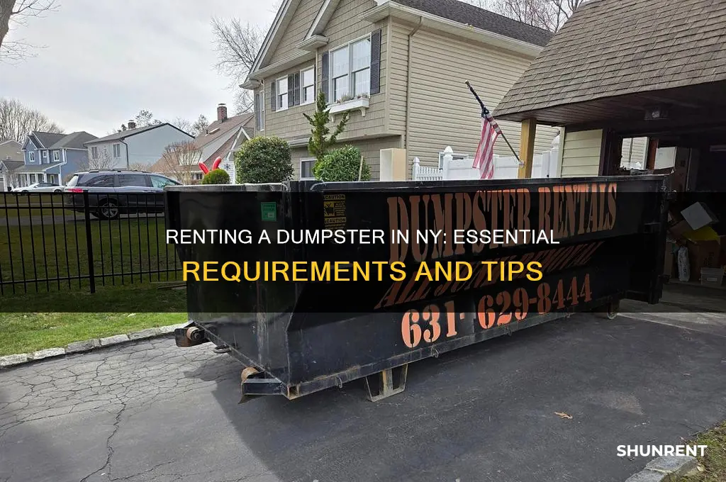 what do i need to rent a dumpster in ny