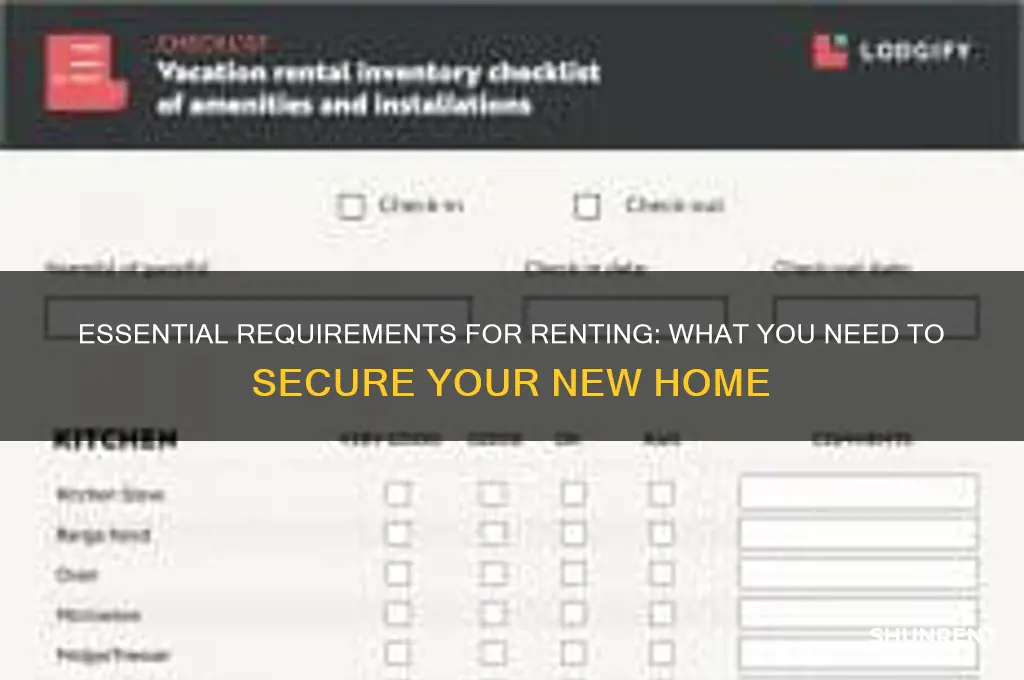 what do i need to rent a place