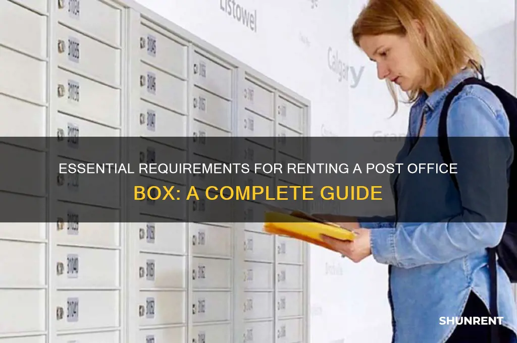 what do i need to rent a post office box