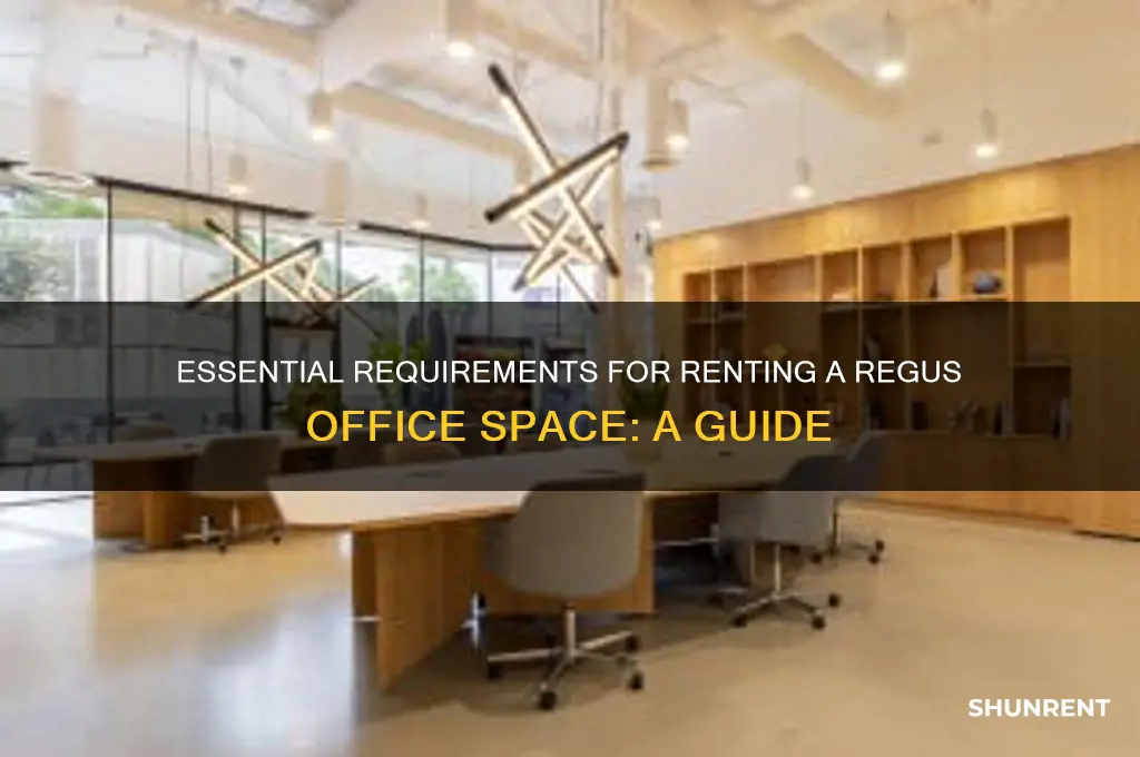 what do i need to rent a regus office
