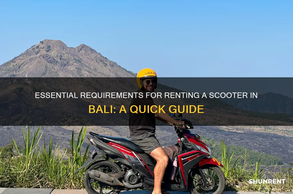 what do i need to rent a scooter in bali