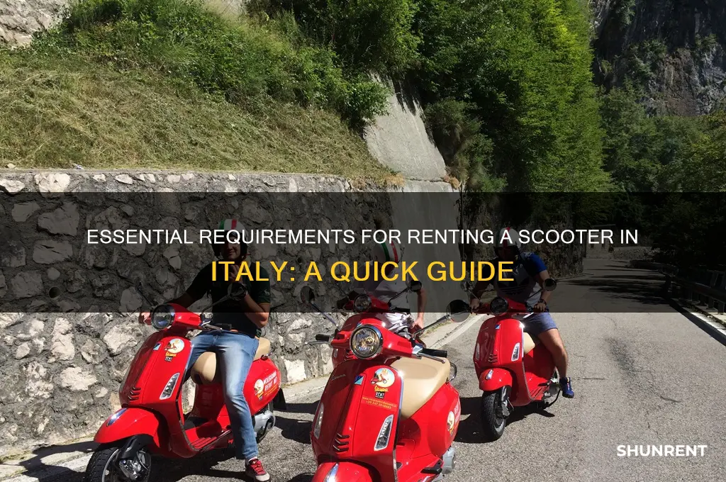 what do i need to rent a scooter in italy