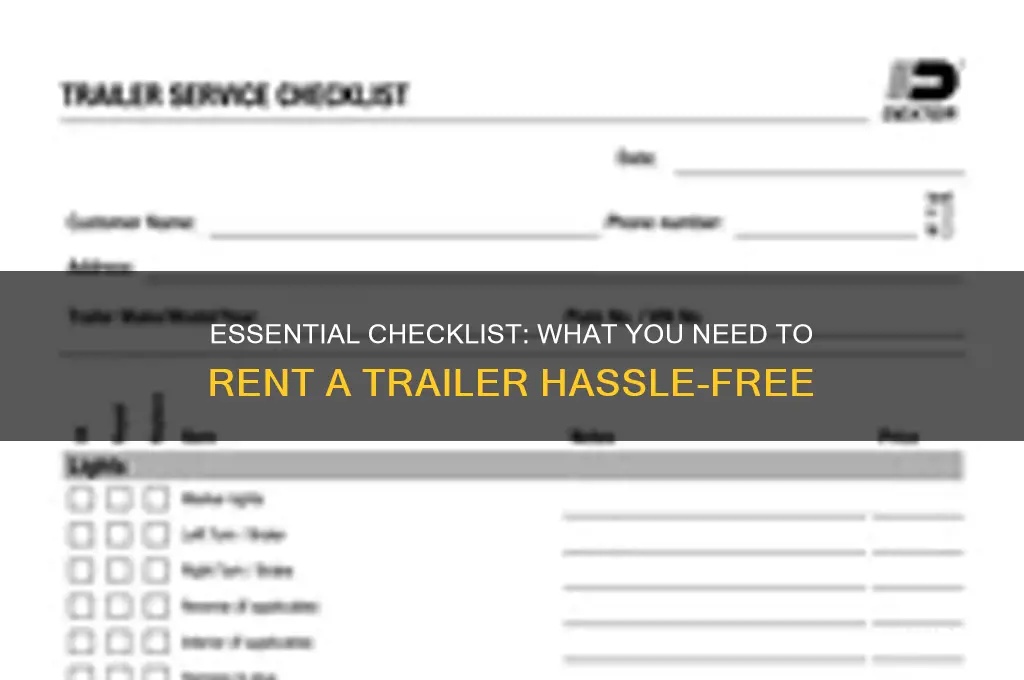 what do i need to rent a trailer