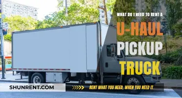 Requirements for Renting a U-Haul Pickup Truck