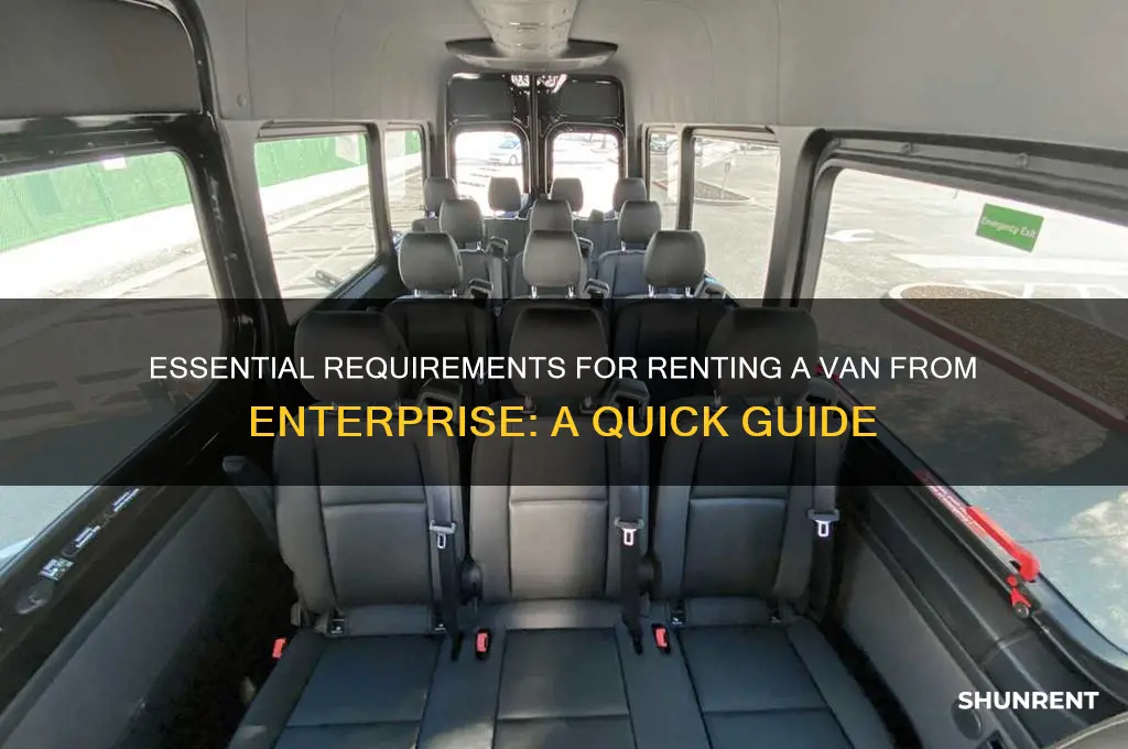 what do i need to rent a van from enterprise