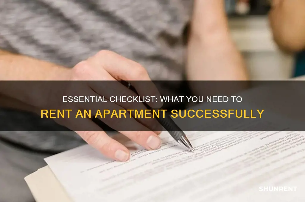 what do i need to rent apatment
