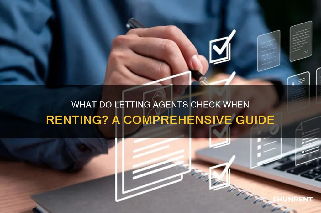 what do letting agents check when renting