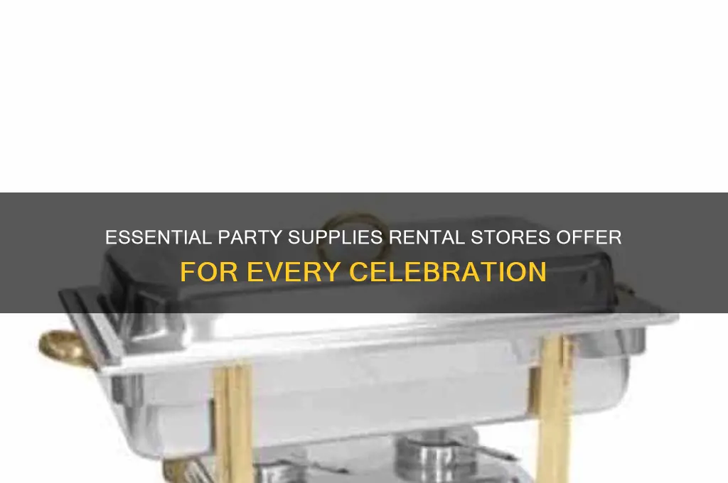 what do party supplies rental stores rent