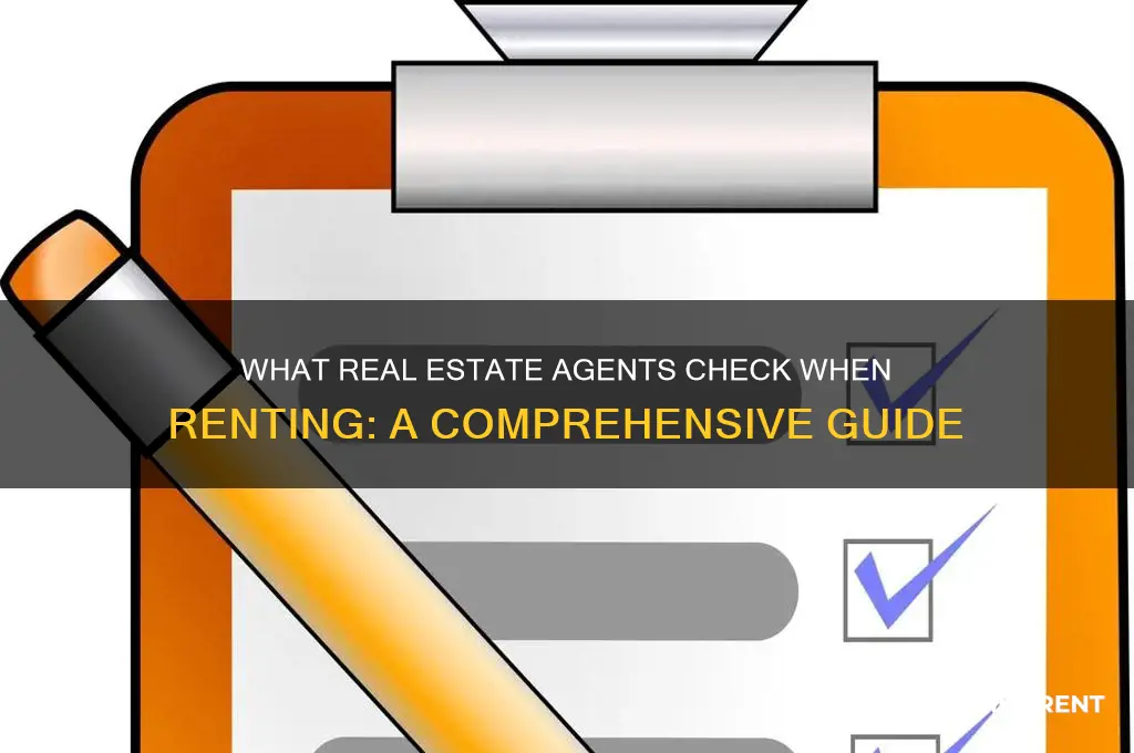 what do real estate check when renting
