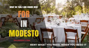 Modesto Table and Chair Rental Prices: What to Expect