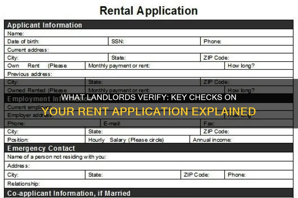 what do they check on a rent application
