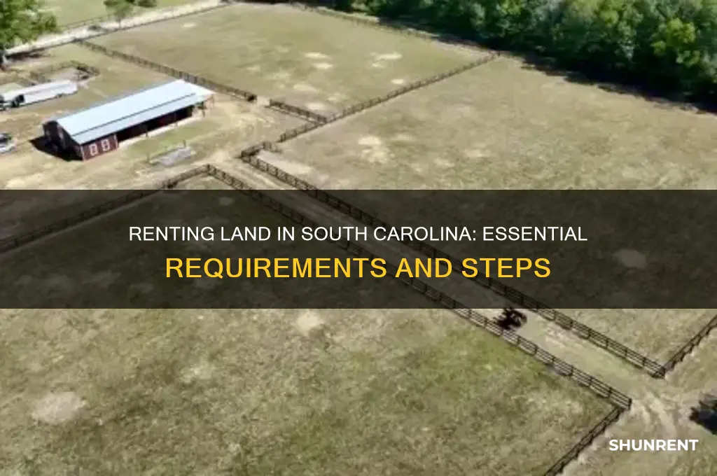 what do u have to rent land in sc