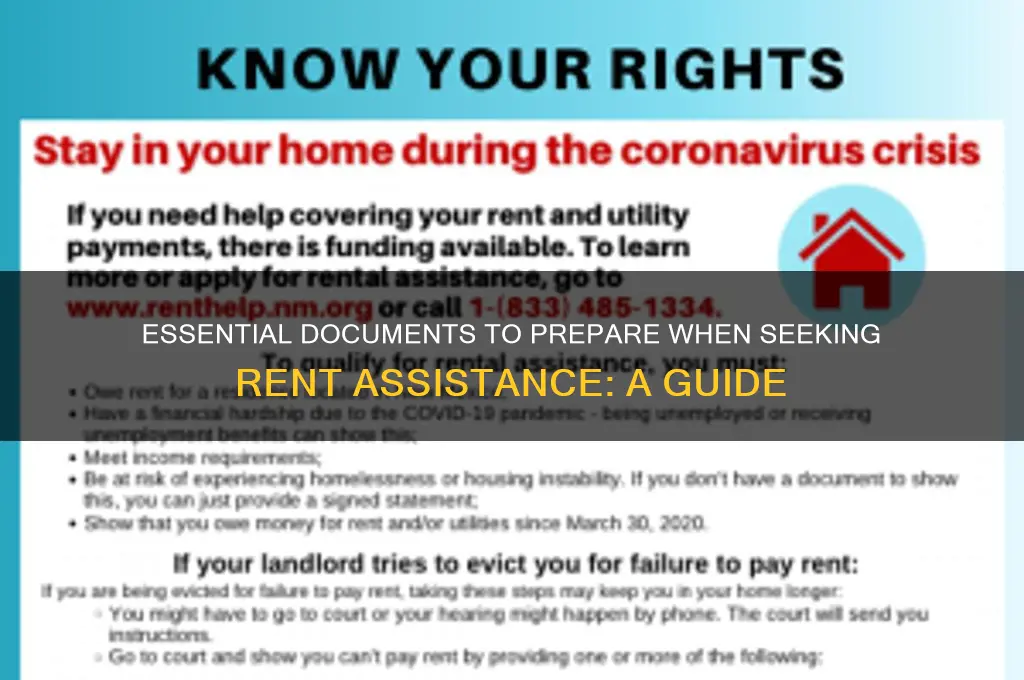what do you bring when asking for rent assistance
