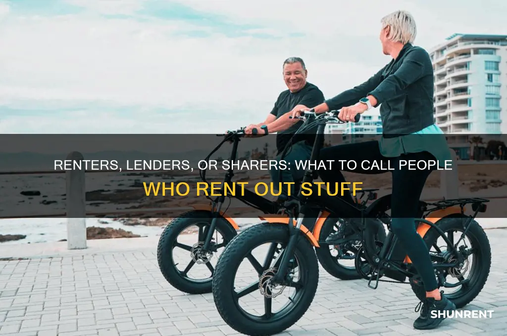 what do you call people who rent out stuff