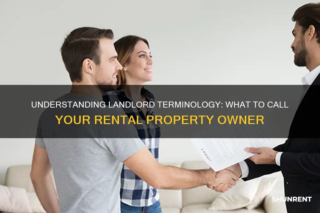 what do you call someone you are renting fron