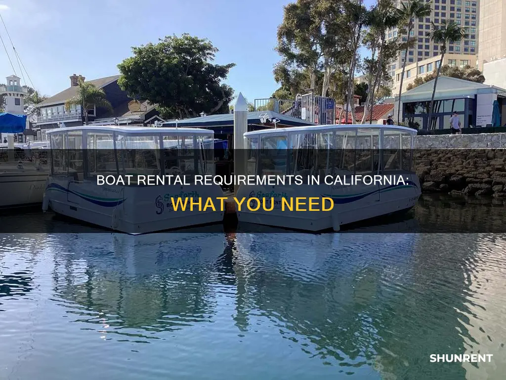 what do you need to rent a boat in california