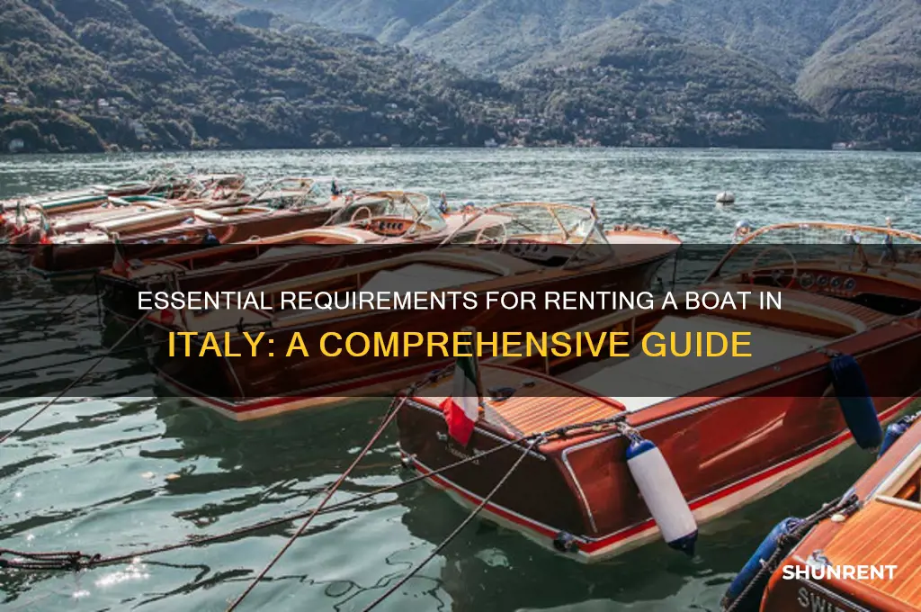 what do you need to rent a boat in italy