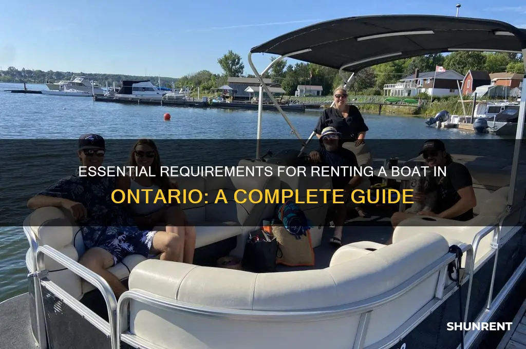 what do you need to rent a boat in ontario