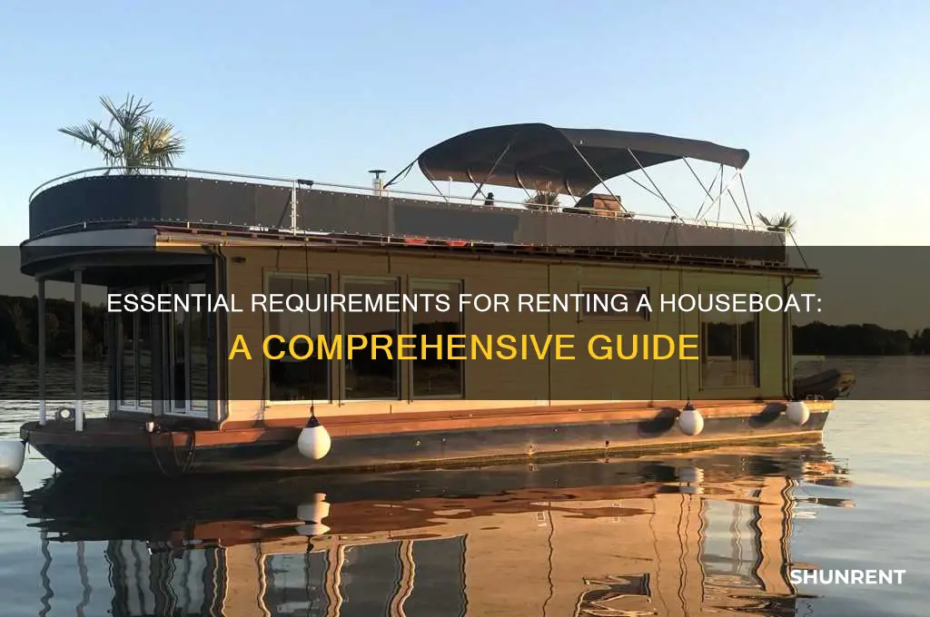 what do you need to rent a houseboat
