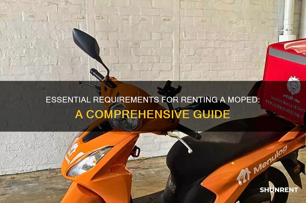 what do you need to rent a moped