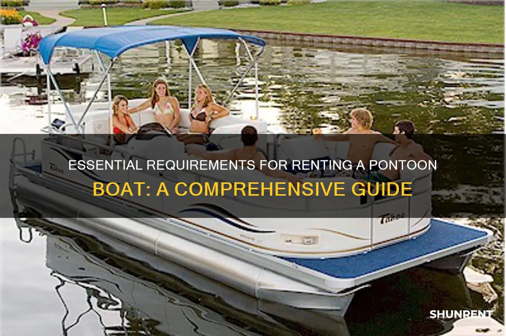 what do you need to rent a pontoon boat