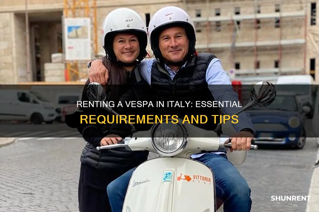 what do you need to rent a vespa in italy