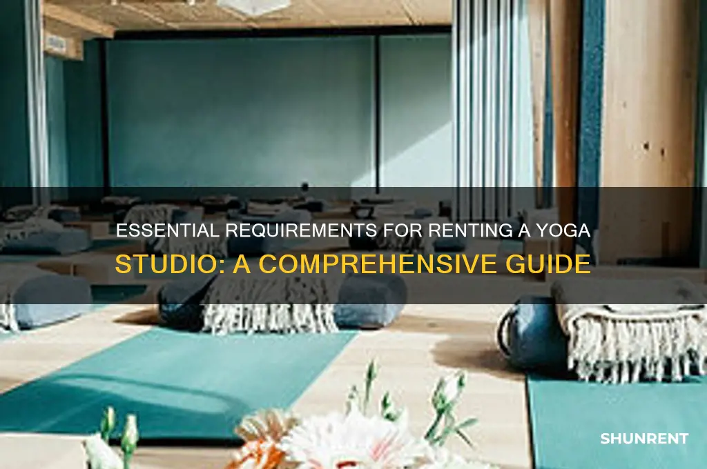 what do you need to rent a yoga studio