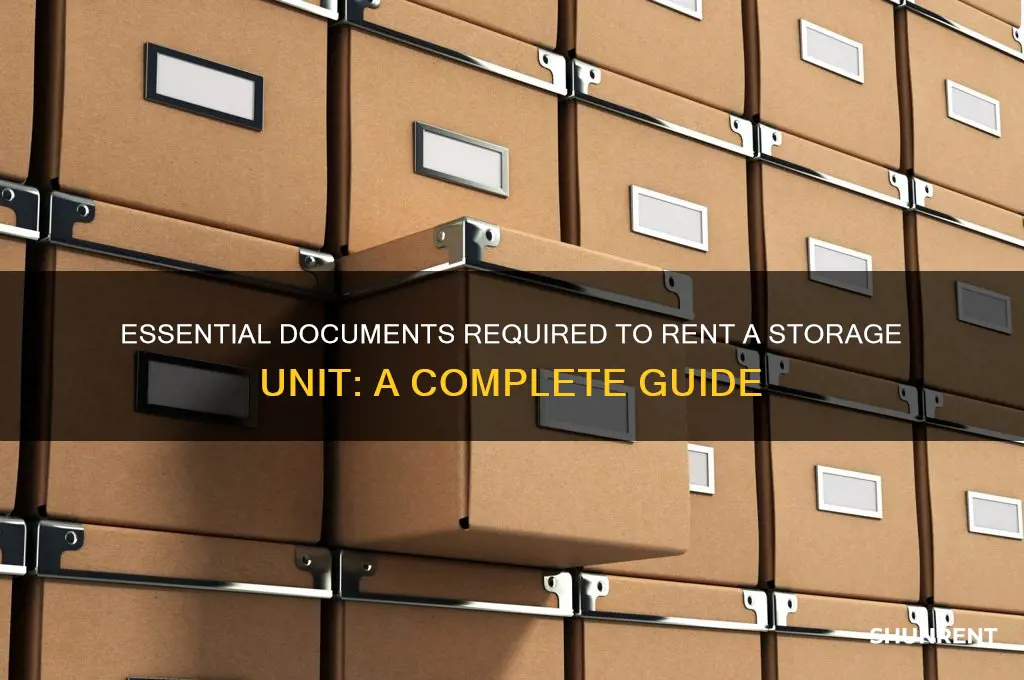 what document need to rent storage unit