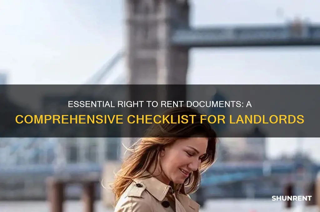what documents are required for right to rent
