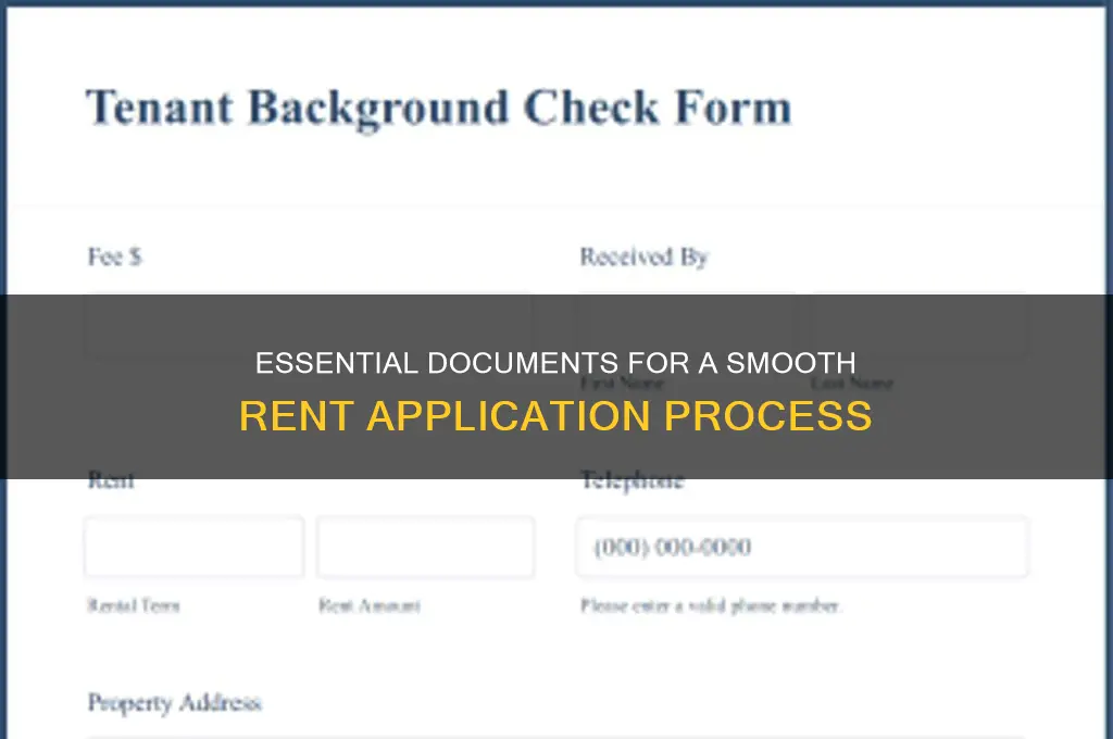 what documents do i need for rent application