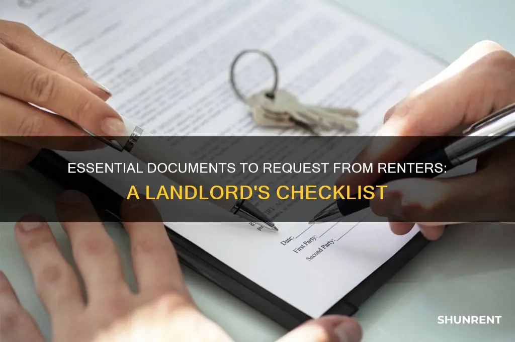 what documents should i ask from renter