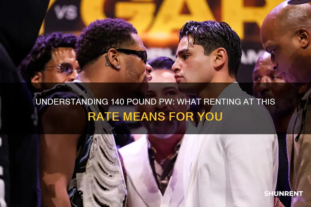 what does 140 pound pw mean renting