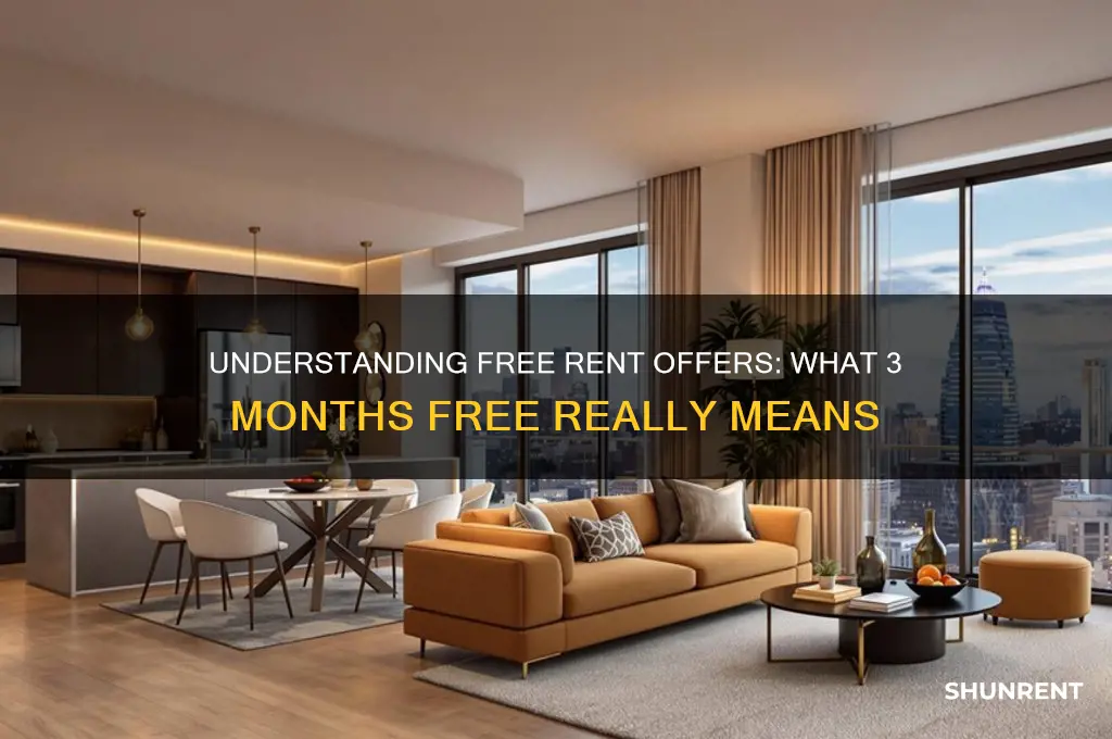 what does 3 months free rent mean